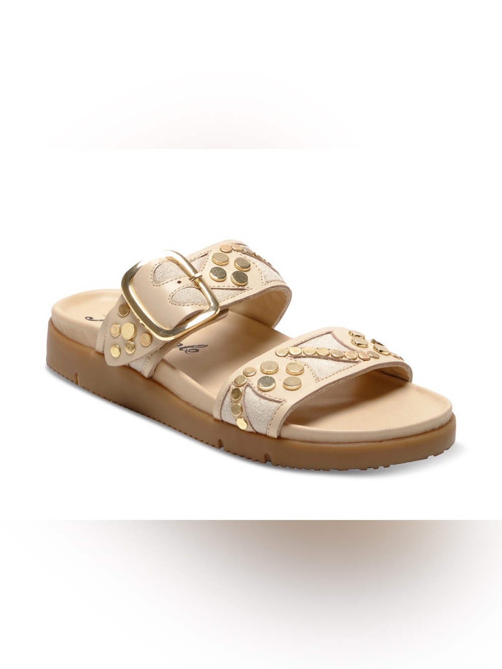 Free People Women's Revelry Studded Slide Sandals Plaster Size 6.5